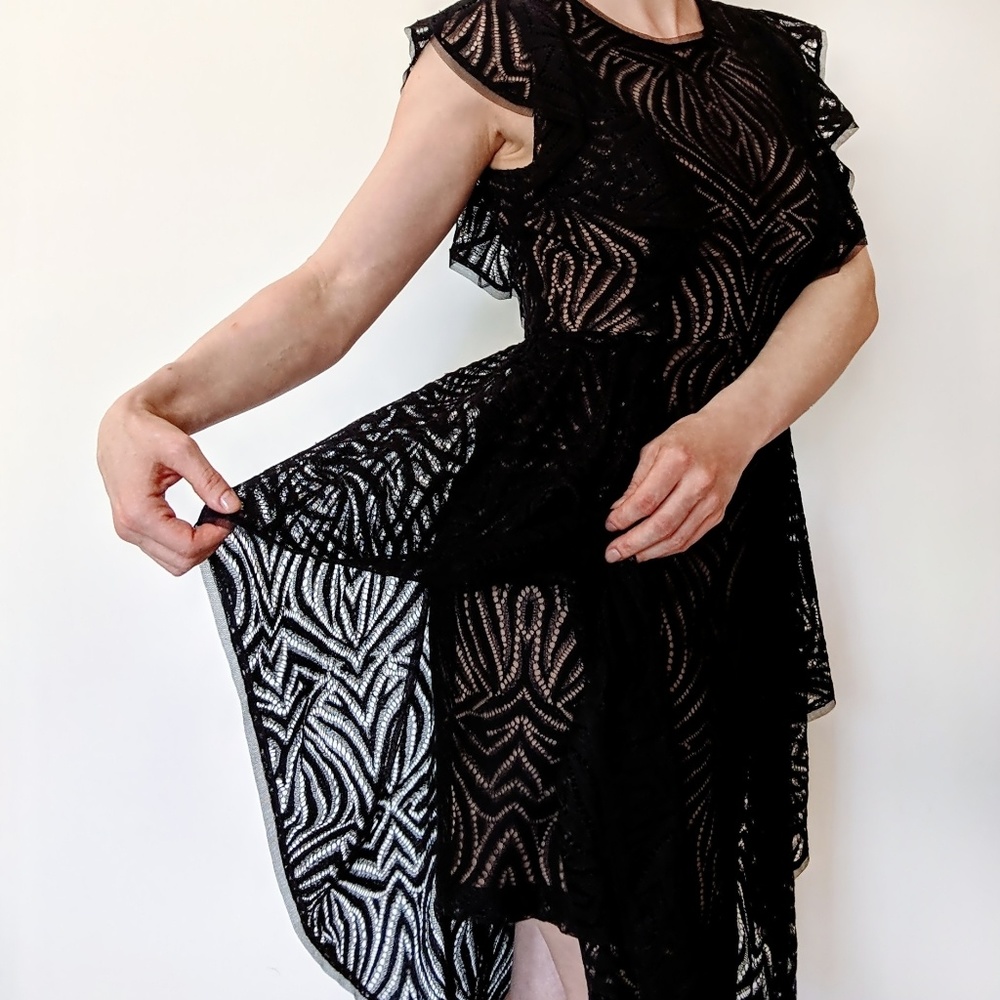 BCBG lace overlay dress